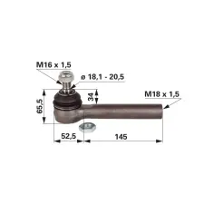 utángyártott Gömbcsukló Massey Ferguson - M18 x 1,5 IG autóalkatrész