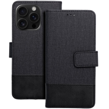 utángyártott Gomma Apple iPhone 16e flip/oldalra nyíló tok kártyatartó résszel, fekete tok és táska