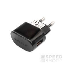 utángyártott Hálózati töltő konverter, USB kimenetre, 5V/1A, fekete mobiltelefon kellék