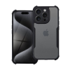 utángyártott iPhone 16 Pro ütésálló tok erősített peremmel, fekete
