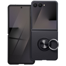 utángyártott Kickstand Samsung Galaxy Z Flip 7 hátlap tok kitámasztóval, fekete tok és táska