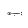 utángyártott Kieresztőszelep John Deere R515094 - Ø 8 mm, hossz 134 mm