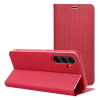 utángyártott Luna Book Carbon Xiaomi Redmi Note 15 / Poco M8 5G flip tok kártyatartóval, piros