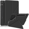utángyártott Origami Smart Case Samsung Galaxy Tab S9 Plus / Tab S10 Plus mappa tok, érintőceruza tartóval, fekete