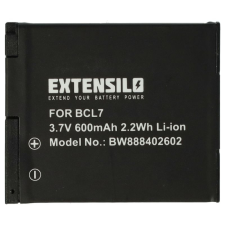 utángyártott Panasonic DMW-BCL7E helyettesítő fényképezőgép akkumulátor (Li-Ion, 600mAh / 2.2Wh, 3.7V) - Utángyártott digitális fényképező akkumulátor