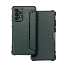 utángyártott Razor book Samsung Galaxy A52 flip tok, sötétzöld tok és táska