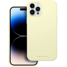 utángyártott Roar Samsung Galaxy S25+ prémium szilikon tok velúr béléssel, világossárga tok és táska