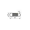 utángyártott Rugó kuplungpedálhoz Case IH 5119832 - 26 x 32 mm