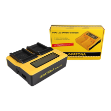 utángyártott Samsung Digimax ES50, ES55 készülékekhez fényképezőgép dual töltőállomás LCD kijelzővel - Utángyártott digitális fényképező akkumulátor töltő