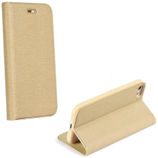 utángyártott Samsung Galaxy A05 SM-A055F, Oldalra nyíló tok, stand, Luna Book, arany tok és táska