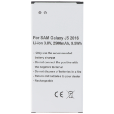 utángyártott Samsung Galaxy J5 2016 készülékhez mobiltelefon akkumulátor (Li-Ion, 2500mAh / 9.63Wh, 3.85V) - Utángyártott mobiltelefon akkumulátor
