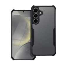 utángyártott Samsung Galaxy S25 ütésálló tok erősített peremmel, fekete (5903396336843) tok és táska
