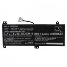 utángyártott Schenker XMG Pro 17 készülékhez laptop akkumulátor (15V, 4200mAh / 63Wh) - Utángyártott egyéb notebook akkumulátor