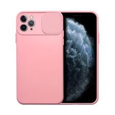 utángyártott Slide Apple iPhone 11 Pro Max, kameravédős szilikon tok, rózsaszín tok és táska