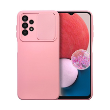 utángyártott Slide Samsung Galaxy A13 4G, kameravédős szilikon tok, rózsaszín tok és táska