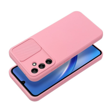 utángyártott Slide Samsung Galaxy A34 5G, kameravédős szilikon tok, rózsaszín tok és táska