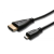 utángyártott Sony Cybershot DSC-RX100 készülékhez átalakító kábel (HDMI-A (Apa), micro HDMI-D (Apa), 1.4m, Fekete) - Utángyártott