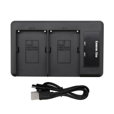 utángyártott Sony DCR-TRV310E, DCR-TRV310K készülékekhez fényképezőgép dual akkumulátor töltő - Utángyártott digitális fényképező akkumulátor töltő