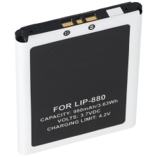 utángyártott Sony LIP-880PD-B helyettesítő MP3-lejátszó akkumulátor (Li-Ion, 980mAh / 3.63Wh, 3.7V) - Utángyártott mp3 lejátszó akkumulátor
