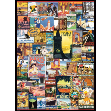 Utazási poszterek 1000 darabos puzzle puzzle, kirakós