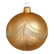  Üveg gömb Arany 8 cm karácsonyfadísz