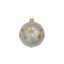  Üveg gömb fehér karácsonyfadísz