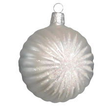  Üveg gömb Fehér 6 cm karácsonyfadísz