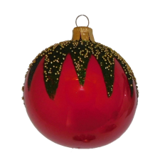  Üveg gömb Piros 7 cm karácsonyfadísz