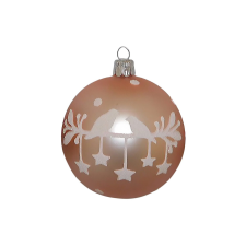  Üveg gömb rózsa madarak karácsonyfadísz