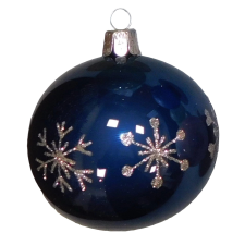  Üveg gömb Sötétkék 8 cm karácsonyfadísz