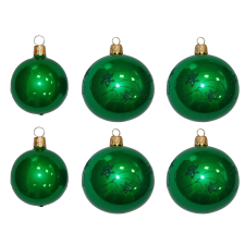  Üveg gömb szett zöld 6 db 4 cm karácsonyfadísz
