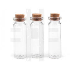  Üvegfiola dugóval 20x60 mm - 20 db/csomag dekorációs kellék