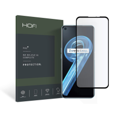  Üvegfólia Realme 9i - HOFI fekete keretes kijezővédő üvegfólia mobiltelefon kellék