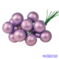  Üveggömb pick 2cm 12db/köteg - Matt Világoslila dekorációs kellék