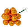  Üveggömb pick borostyán fényes 2cm 12db-os