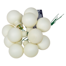  Üveggömb pick gyapjú fehér matt 2,5cm 12db-os dekorációs kellék