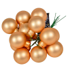  Üveggömb pick tejkaramell matt 2,5cm 12db-os
