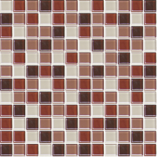  Üvegmozaik Premium Mosaic barna 30x30 cm fényes MOS25MIX6 csempe