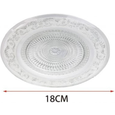  ÜVEGTÁL 18CM tányér és evőeszköz
