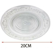  ÜVEGTÁL 20CM tányér és evőeszköz
