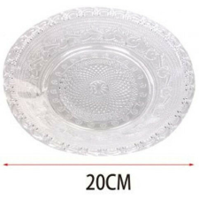  ÜVEGTÁL 20CM tányér és evőeszköz