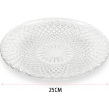  ÜVEGTÁL 25CM tányér és evőeszköz