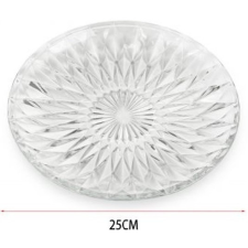  ÜVEGTÁL 25CM tányér és evőeszköz