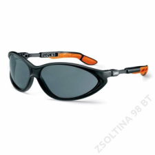 Uvex CYBRIC szemüveg, fekete/narancs keret, szürke lencse védőszemüveg
