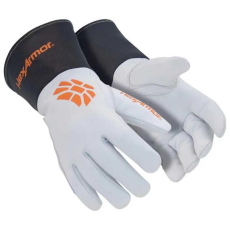 Uvex Hegesztőkesztyű UVEX HexArmor Chrome SLT 4062 kecskebőr tenyérrész, fehér/fekete, 10