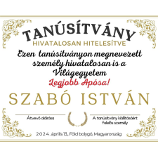  Üzenőkártya átírható feliratokkal, több méretben, Legjobb Após party kellék