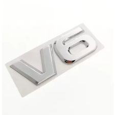  V6 Kiegészítő felirat Ezüst autó dekoráció