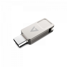 V7 128GB Flash Drive USB3.2 + Type-C Silver pendrive