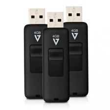 V7 4GB Slide-In connector USB2.0 Black (3-pack) pendrive