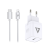 V7 ACUSBC20WPD-BDL-1E USB-C Hálózati töltő + Lightning kábel - Fehér (20W)